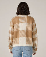 7Diamonds Haper Plaid Cardigan Camel