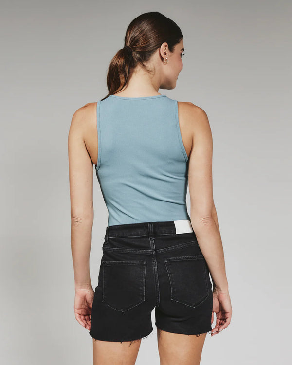 7Diamonds Modal Ribbed Crew Tank Ocean