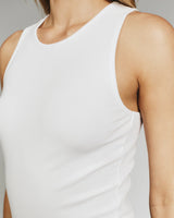 7Diamonds Modal Ribbed Crew Tank White