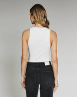 7Diamonds Modal Ribbed Crew Tank White
