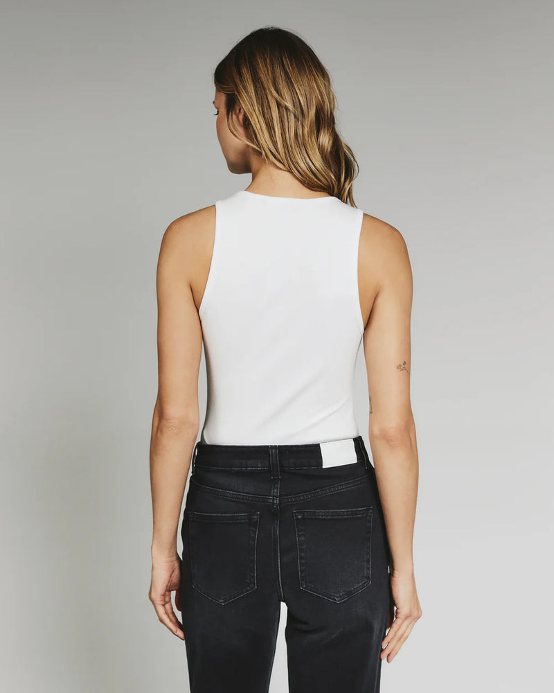 7Diamonds Modal Ribbed Crew Tank White
