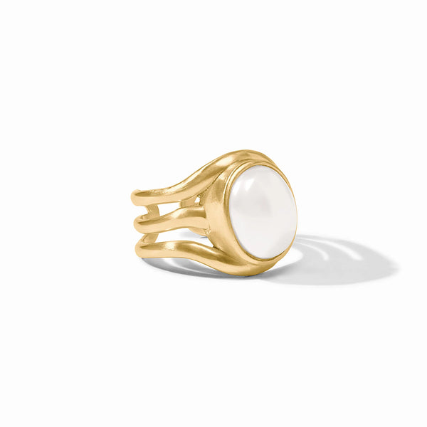 Julie Vos Wave Stone Ring - Pearl