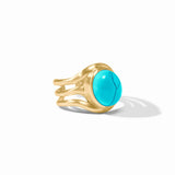 Julie Vos Wave Stone Ring - Turquoise Blue