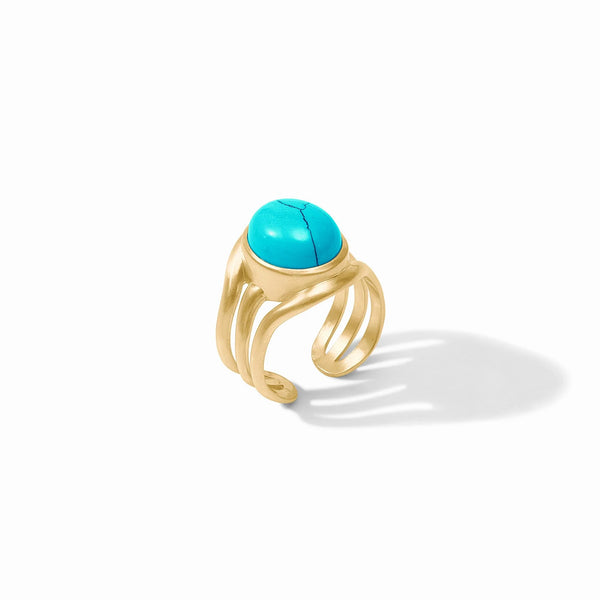 Julie Vos Wave Stone Ring - Turquoise Blue