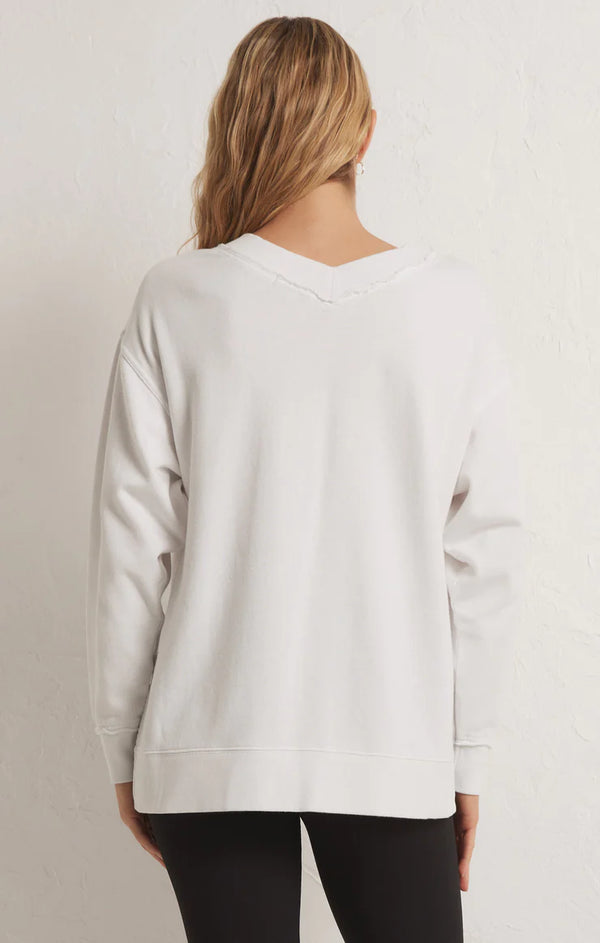 Z Supply Double Take Sweatshirt White