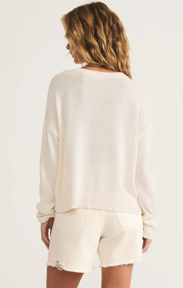 Z Supply Sienna Flag Sweater Sea Salt