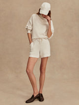 Varley Atrium High Rise Short 4.5" Ivory Marl