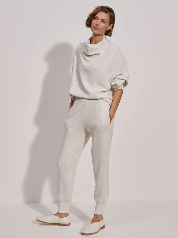 Varley The Slim Cuff Pant 25 Inseam Ivory Marl