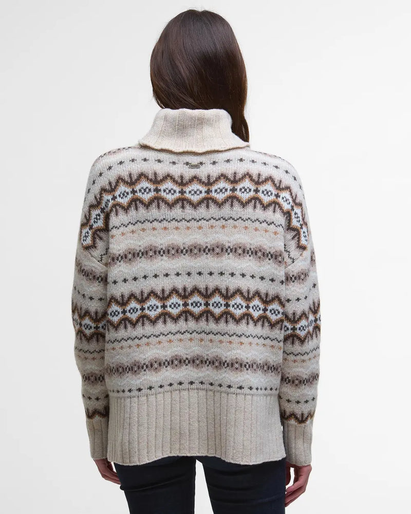 Barbour Helen Fair isle Roll-Neck Jumper Birch Multi