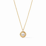Julie Vos Astor Solitaire Necklace Iridescent Clear Crystal