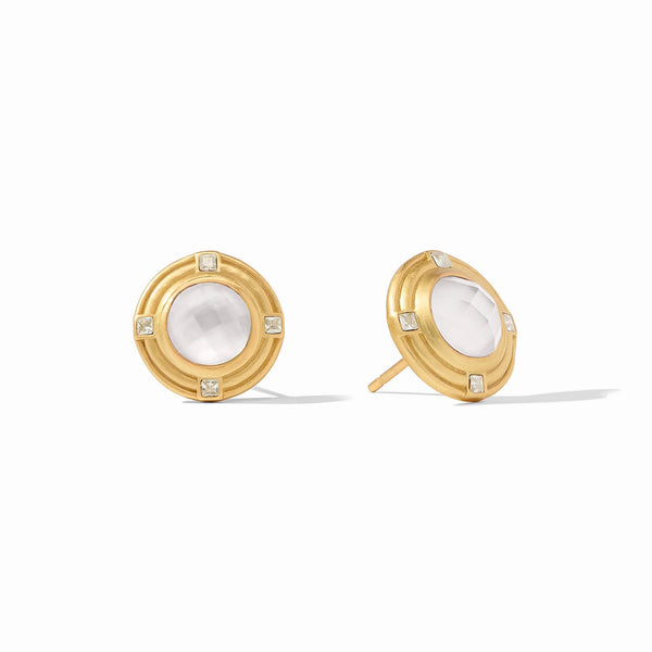 Julie Vos Astor Astor Stone Stud Iridescent Clear Crystal