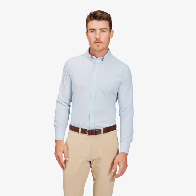 Mizzen+Main Leeward Formal Dress Shirt in Solid Light Blue