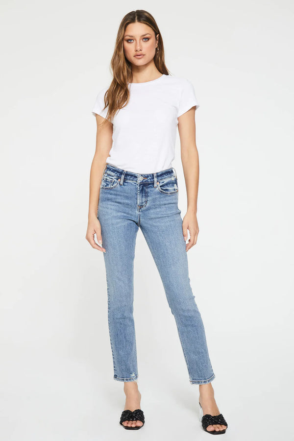 Dear John High Rise Ankle Slim Straight Jeans Belcrest