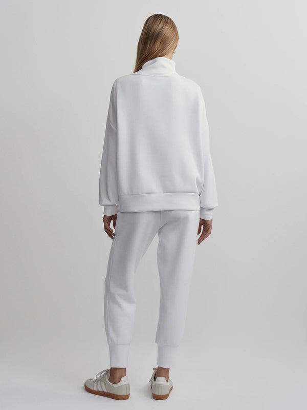 Varley Hawley Half-Zip Sweatshirt White