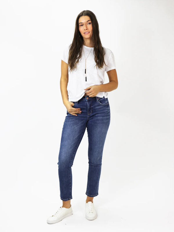 Dear John Blaire High Rise Ankle Slim Straight Jeans South Bay