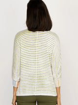 Elliott Lauren Blocked Off Sweater Sage