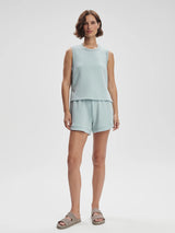 Varley Shea Crop Tank Ether Blue