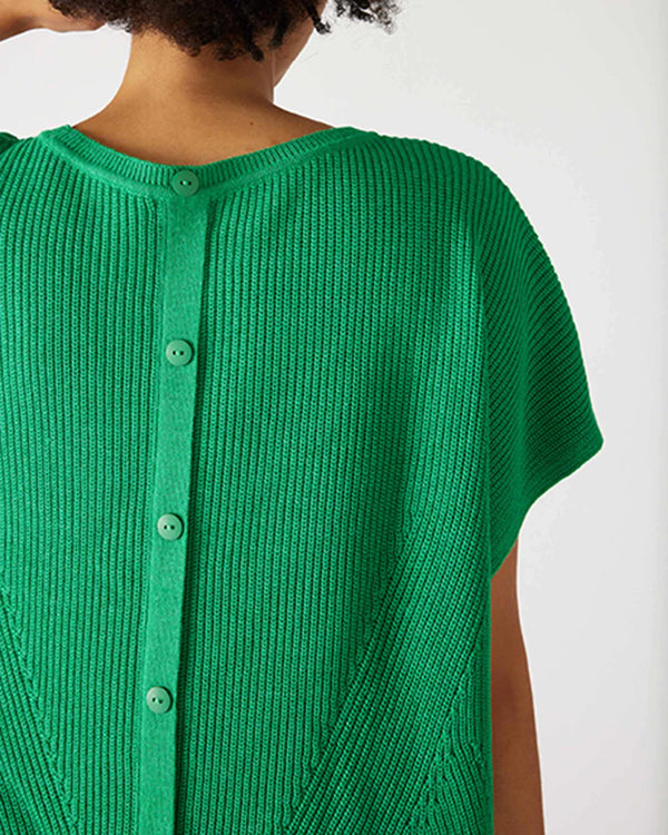 Mersea Camden Short Sleeve Sweater Jade Green