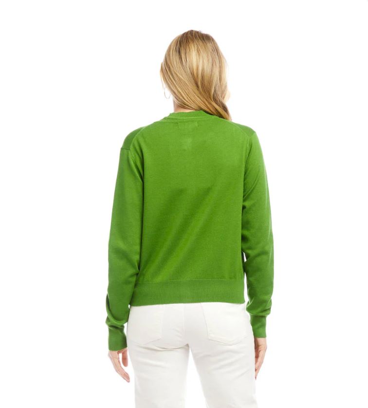 Karen Kane Long Sleeve Cardigan Sweater Green