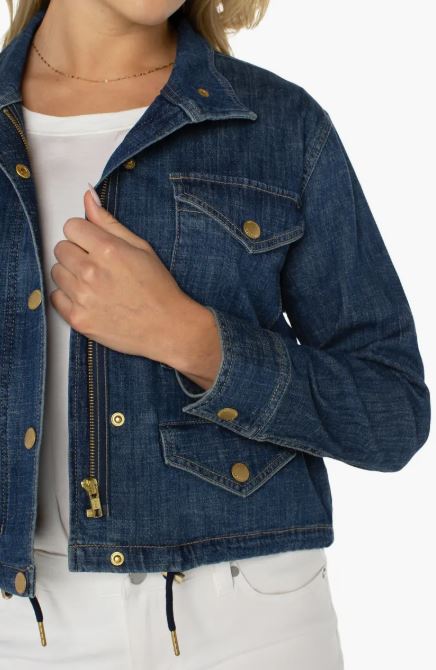 Liverpool Cropped Cargo Jacket Laguna Beach