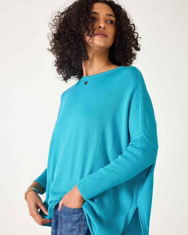 Mersea Catalina Cotton Crewneck Sweater Clear Sky Blue