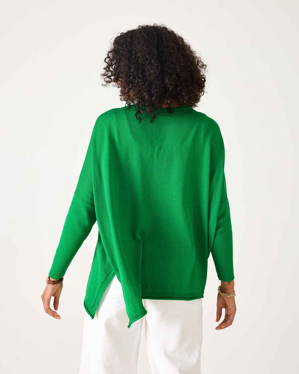 Mersea Catalina Cotton Crewneck Sweater Meadow Green