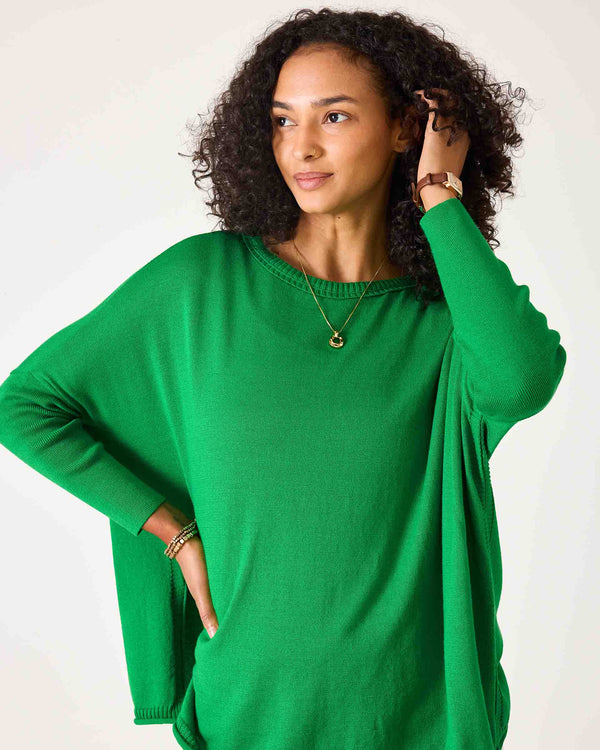 Mersea Catalina Cotton Crewneck Sweater Meadow Green