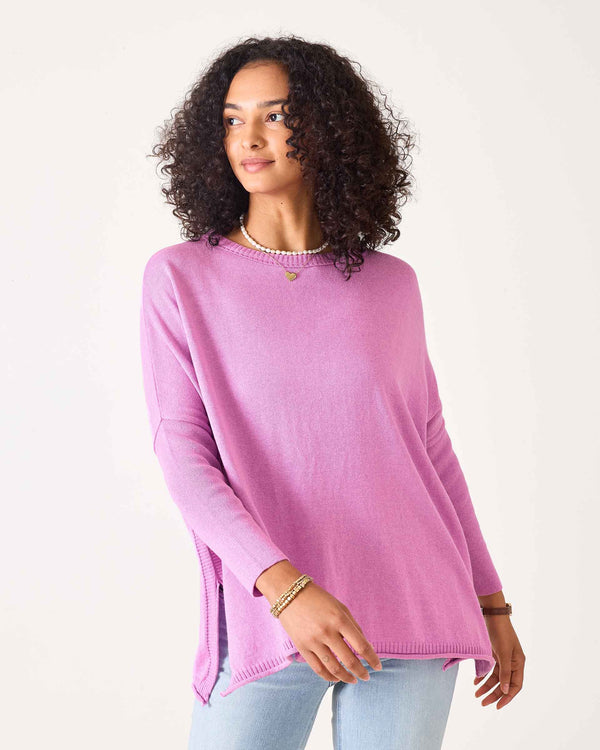 Mersea Catalina Cotton Crewneck Sweater Razzle Pink