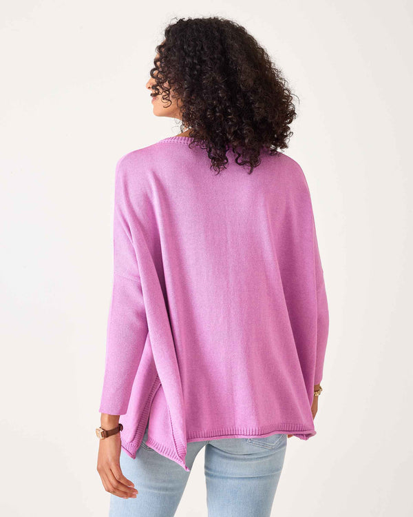 Mersea Catalina Cotton Crewneck Sweater Razzle Pink