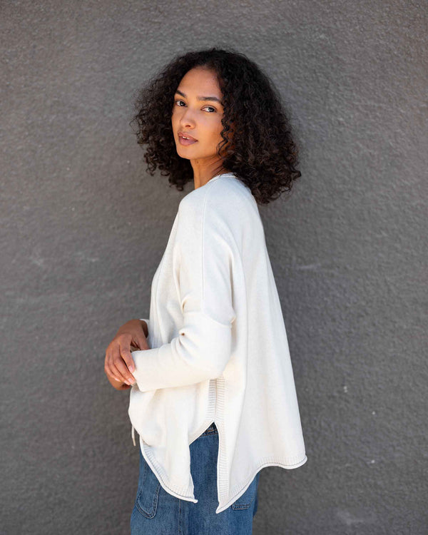 Mersea Catalina Cotton Crewneck Sweater Warm White