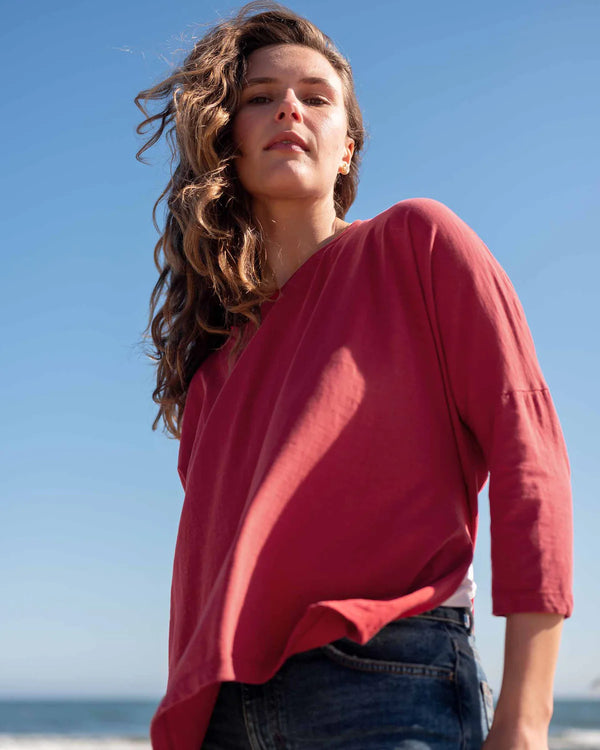 Mersea Catalina Slub Tee Brick