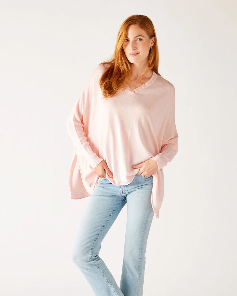 Mersea Catalina V-Neck Sweater Sorbet Pink