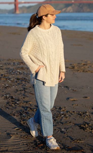 Mersea Cotswold Cable Knit Sweater Sea Salt