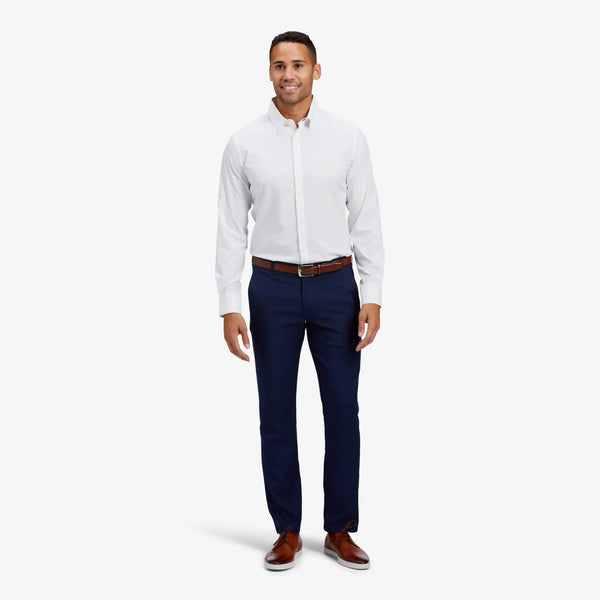 Mizzen+Main Leeward Formal Dress Shirt in Solid White