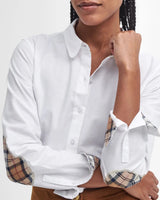 Barbour Lavender Tailored Long-Sleeved Shirt White Hessian Tartan