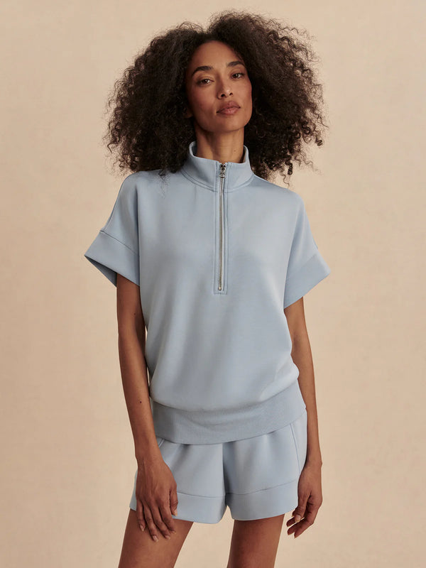 Varley Ritchie Short Sleeve Sweatshirt Cashmere Blue