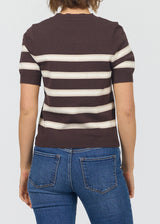 Dear John Amaris Short Sleeve Sweater Shaved Chocolate