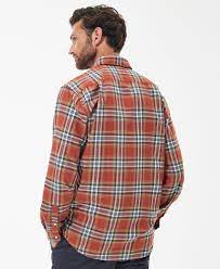 Barbour Singsby Thermo Weave Shirt in Rust