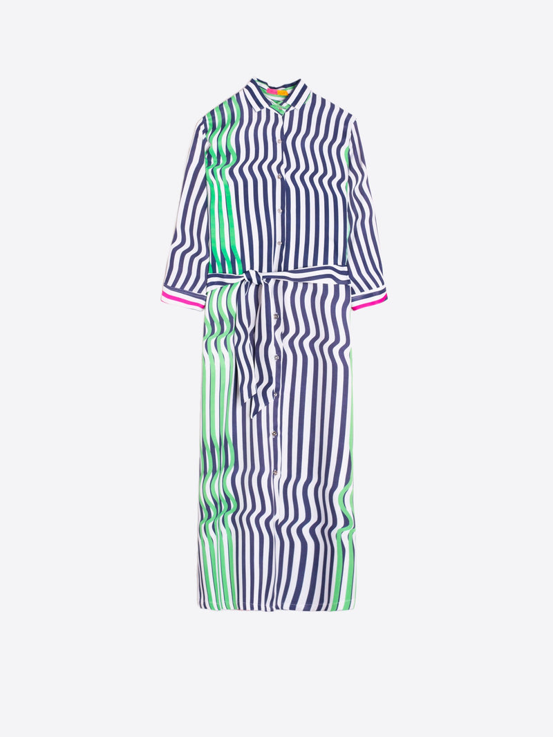 Vilagallo Antonella Raya Marino Verde Roja Dress Multicolor