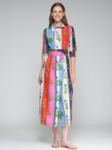 Vilagallo Brenda Flores Franjas Dress Multi