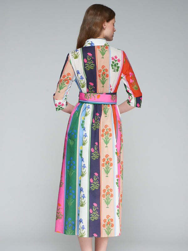 Vilagallo Brenda Flores Franjas Dress Multi