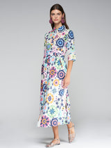 Vilagallo Brenda Suzani Volie Dress Multicolor