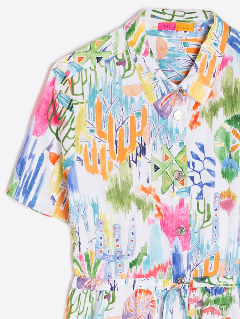 Vilagallo Eveline Acuarela Fondo Marino Dress Multicolor