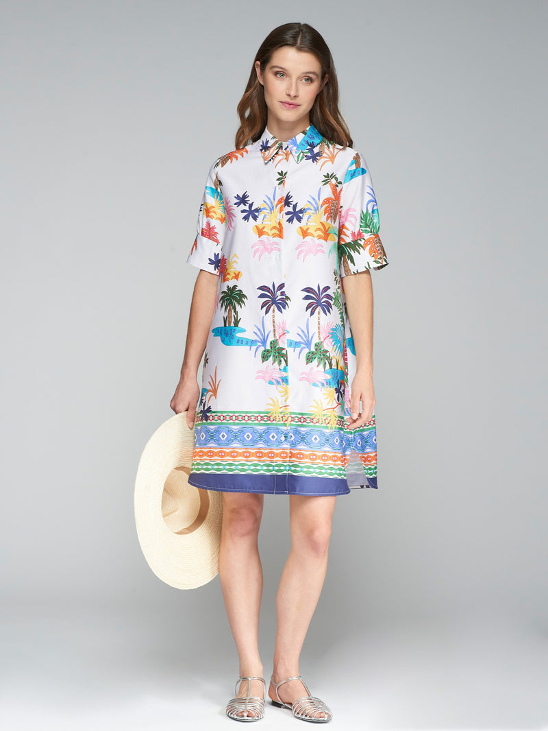 Vilagallo Hester Palmeras Greca Dress Multicolor