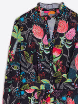 Vilagallo Black Floral Print Dress