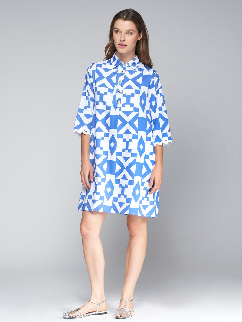 Vilagalla Tyanna Maxi Geo Dress Blue