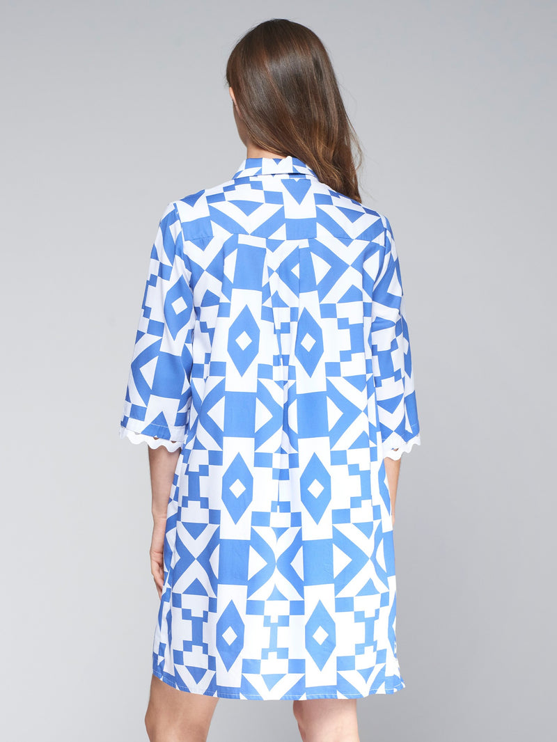 Vilagalla Tyanna Maxi Geo Dress Blue