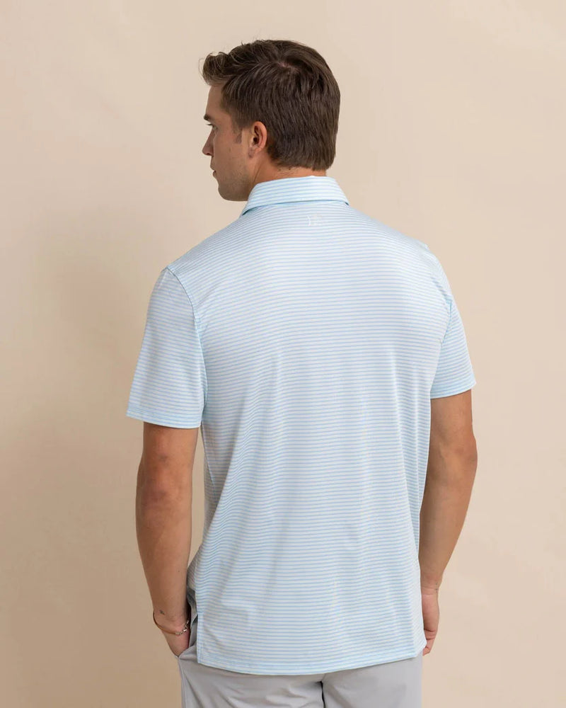 Southern Tide Driver Verdae Stripe Polo Seacrest Green