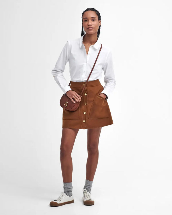 Barbour Lavender Tailored Long-Sleeved Shirt White Hessian Tartan