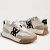Sam Edelman Langley Lace Up Sneaker White/Tan/Black Suede
